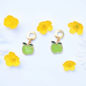 Green Apple Granny Smith Crabapple Earrings